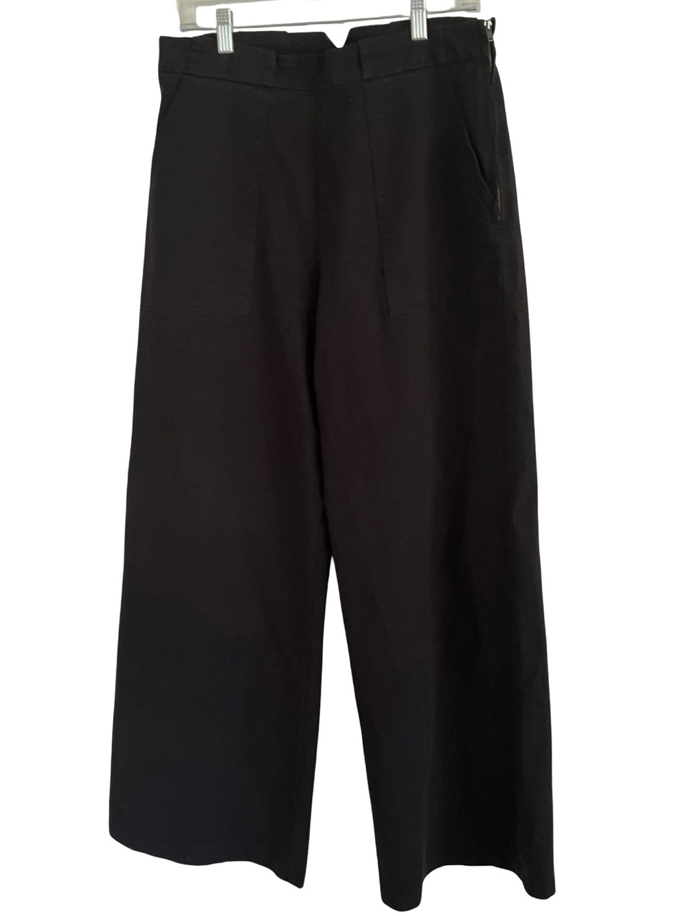 Loup Black Long Sabrina Wide Leg Pants Large
